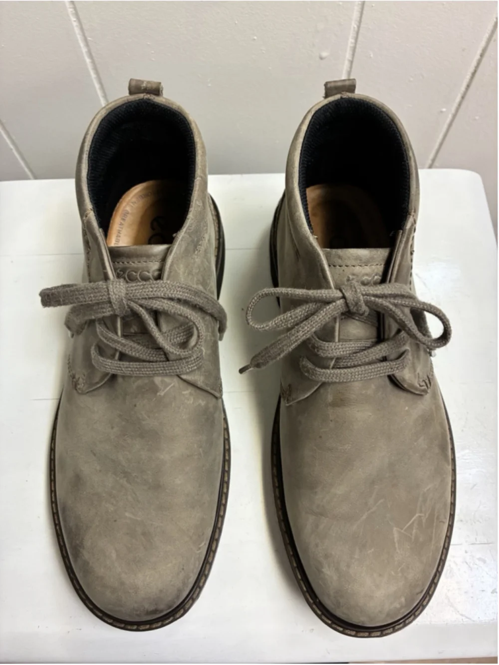 NEW ECCO Mens Turn GORE-TEX Chukka Tie Boot SZ 40 US 6-6.5 Brown Leather Nubuck